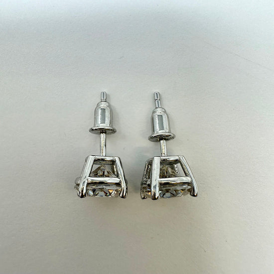 8mm Round Moissanite Stud Earrings