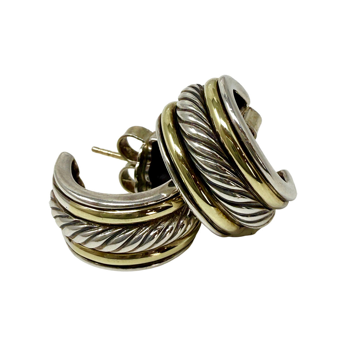 David Yurman Two-tone Huggie Earrings