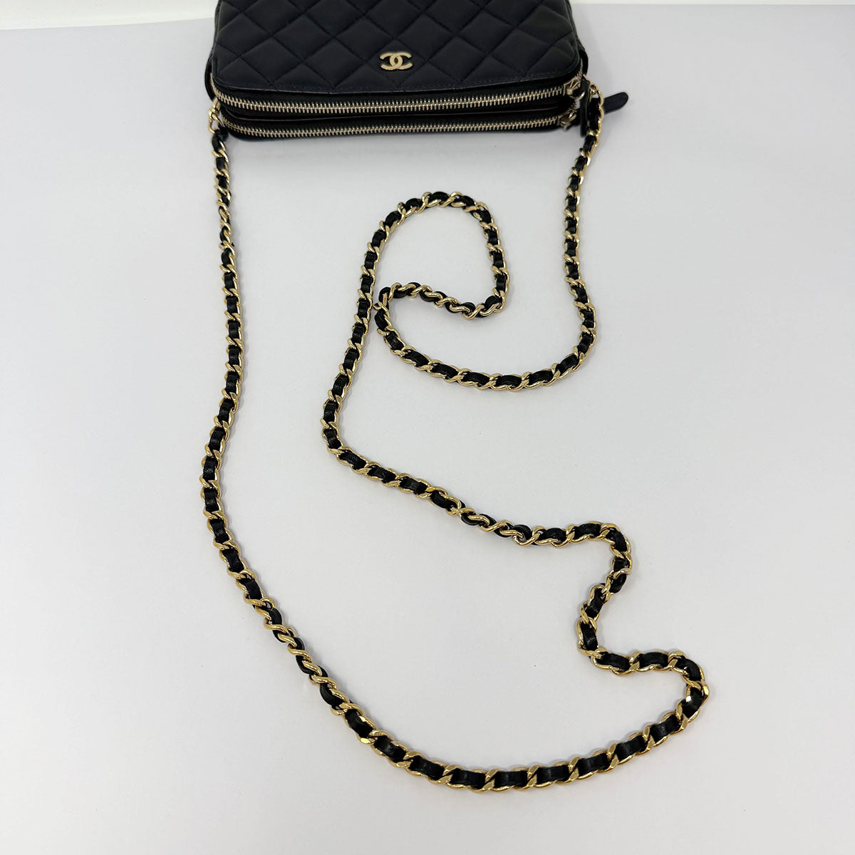 Chanel Double Zip Mini Bag on Chain