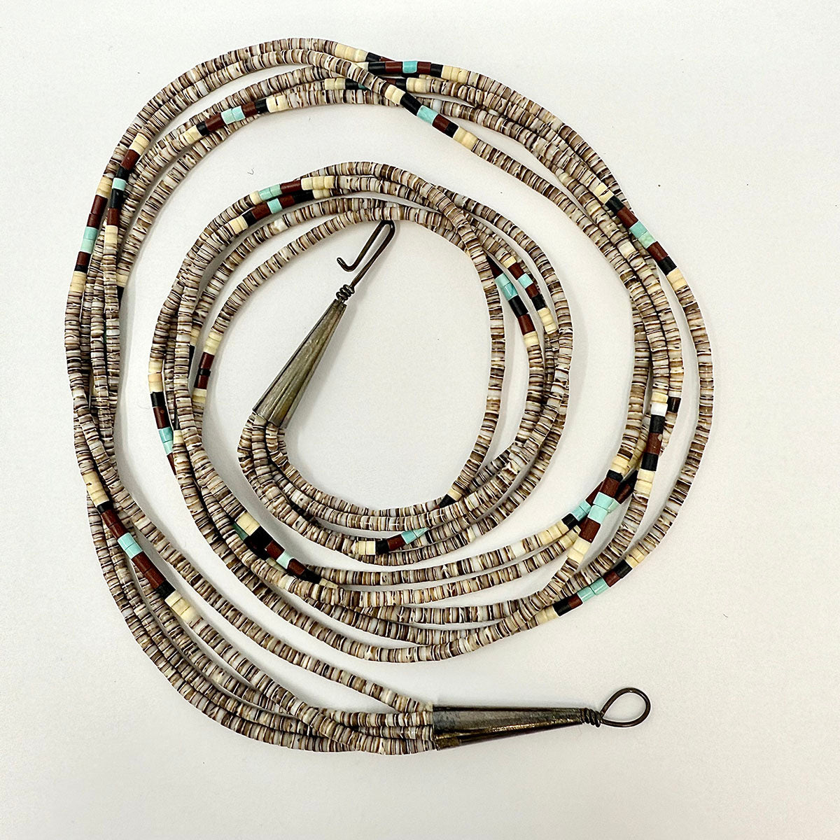 5 Strand Heishi  Necklace with Turquoise