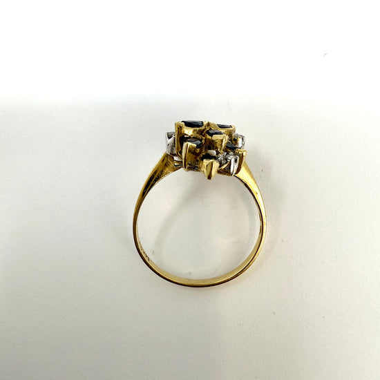 14K Sapphire and Diamond Ring