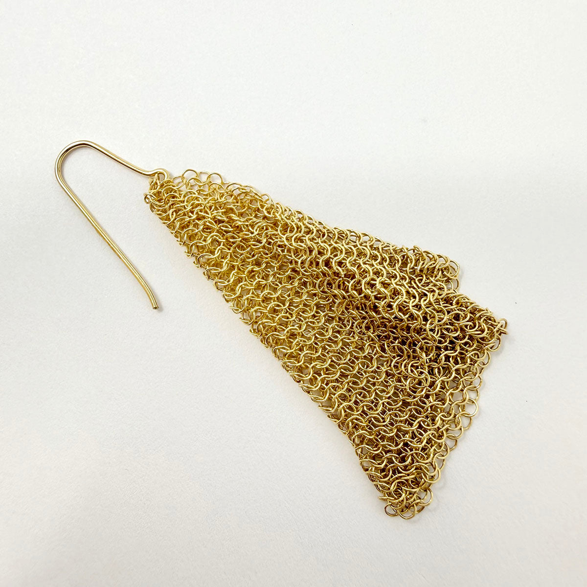 Tiffany & Co. 18K Gold Mesh Scarf Earrings