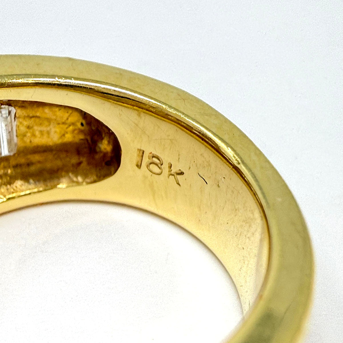 Susan Berman 18K Gold Ring with 20 Straight Baguette  Diamonds