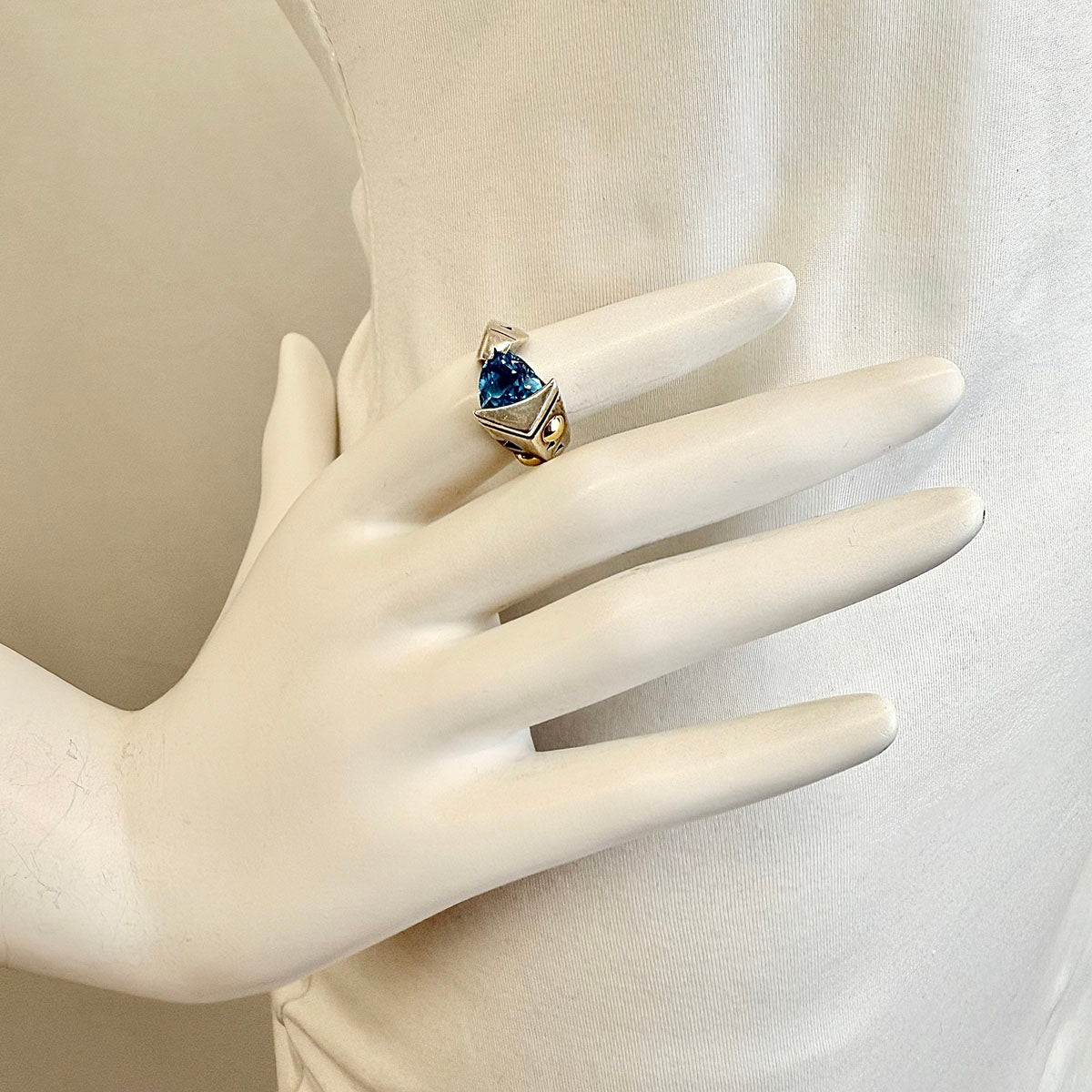 John Antencio Ring with Topaz