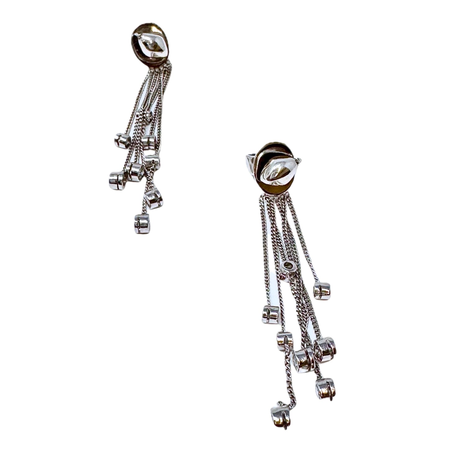 18K White Gold Diamond Earrings