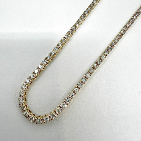 14K Yellow Gold 4.25 ct. Lab Grown Diamond Tennis Necklace