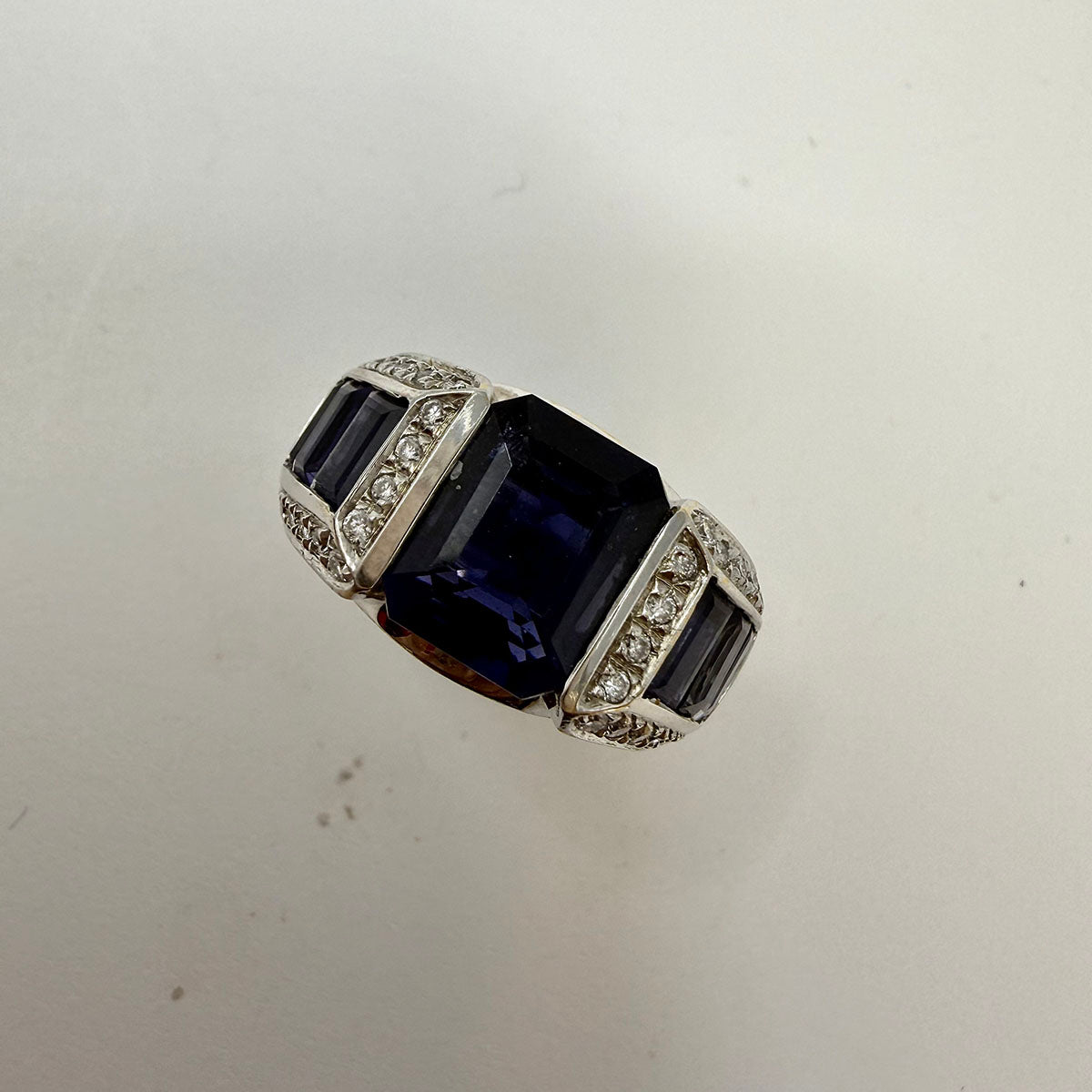 Garavelli 18K Gold Iolite and Diamond Ring