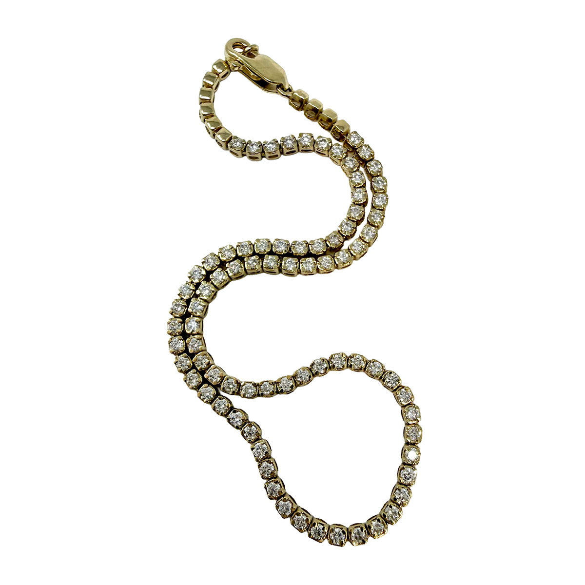 14K Gold Lab Grown Diamond Tennis 7" Bracelet
