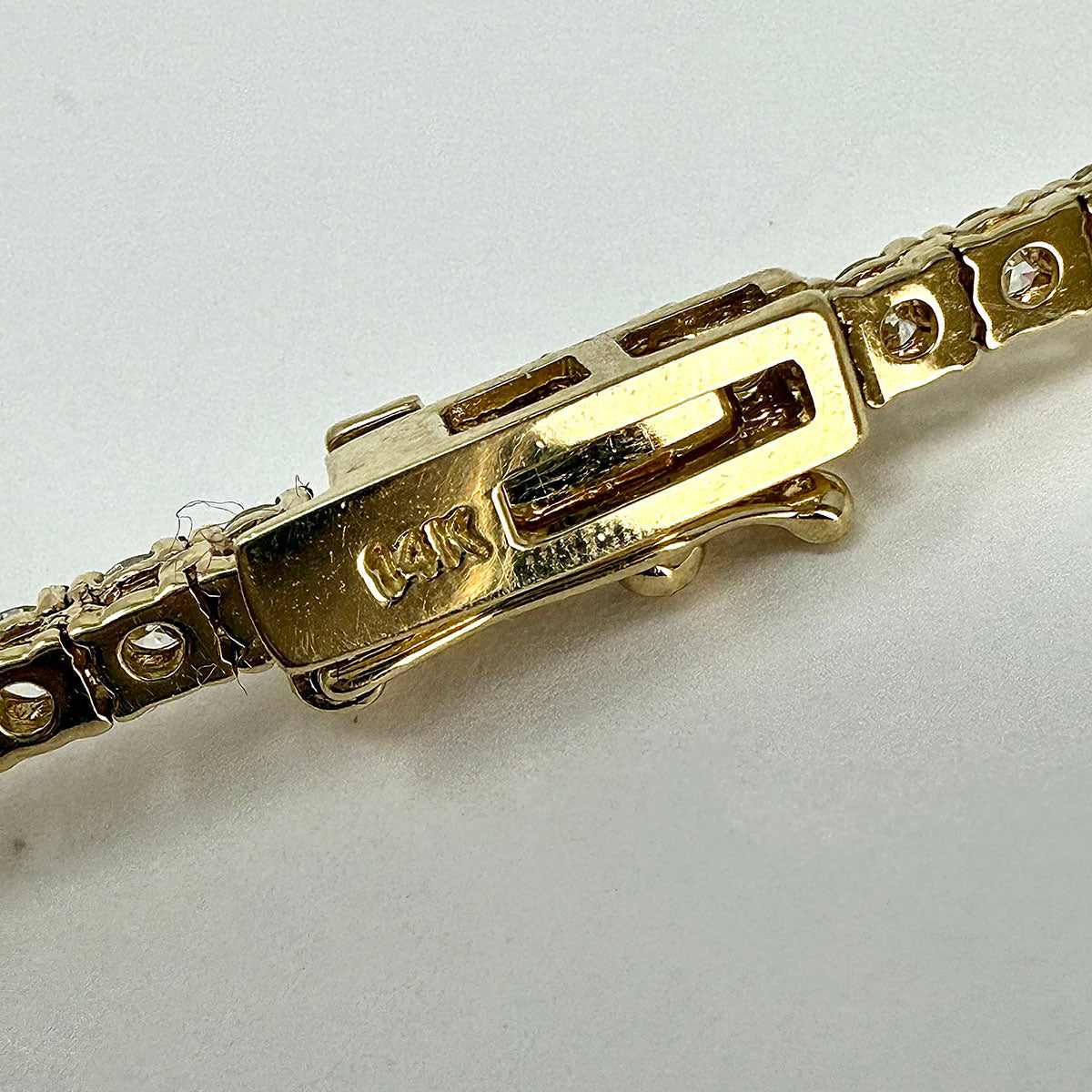 14K Yellow Gold Diamond Tennis Necklace