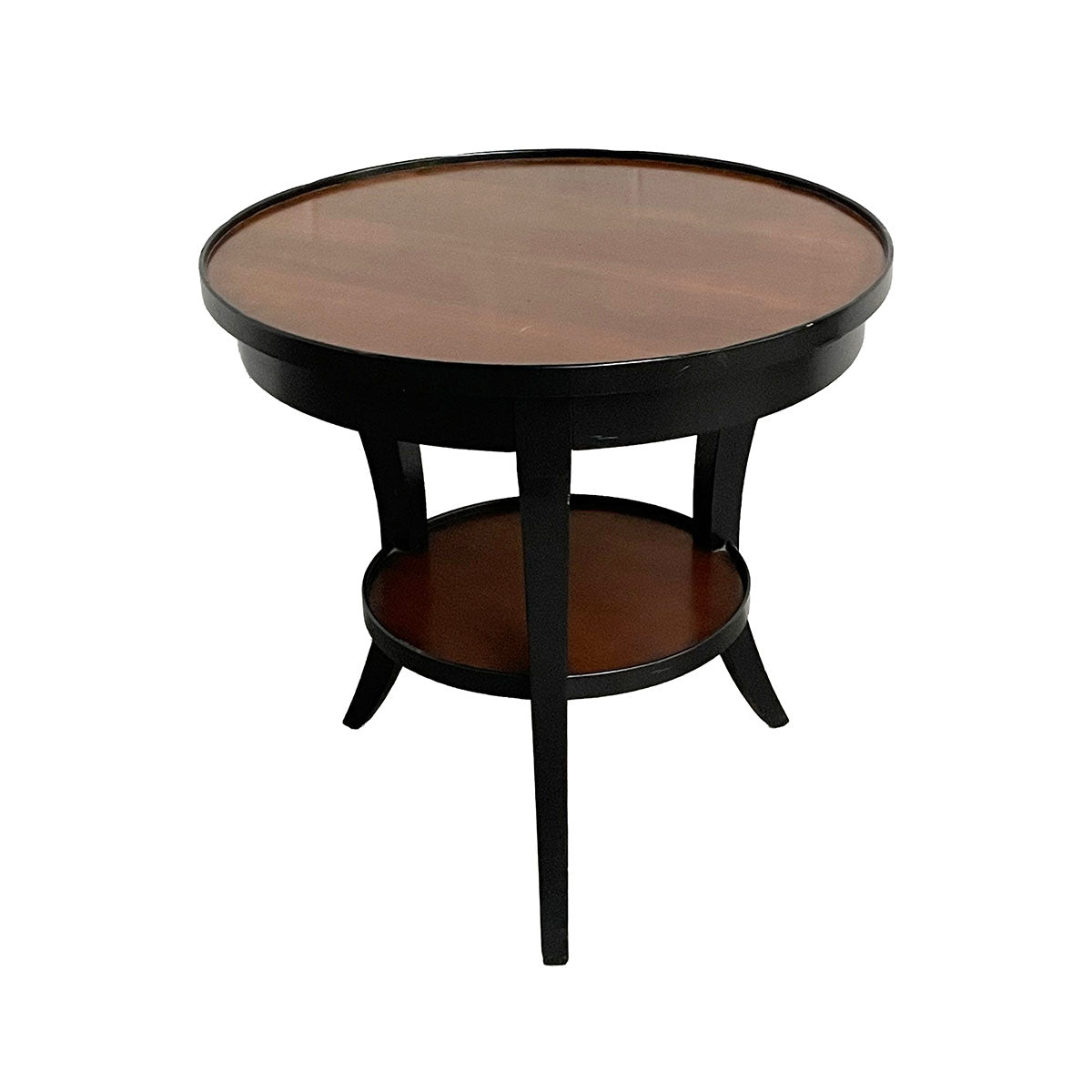 Woodbridge Two-Tone Round  Wood Side Table