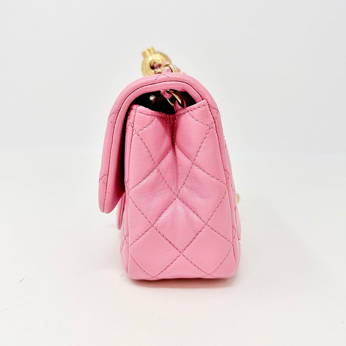 Chanel Quilted Square Pearl Crush Flap Bag