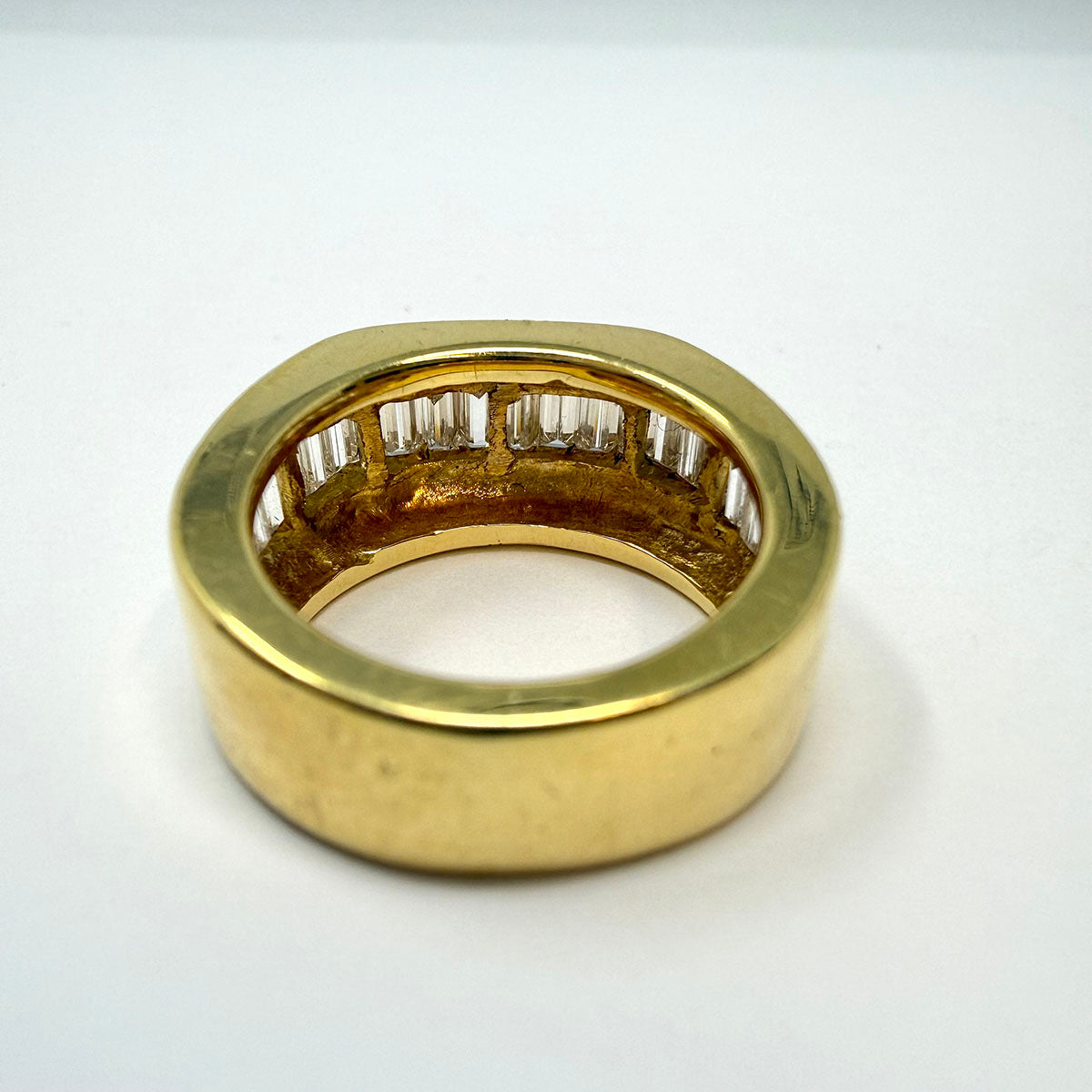 Susan Berman 18K Gold Ring with 20 Straight Baguette  Diamonds