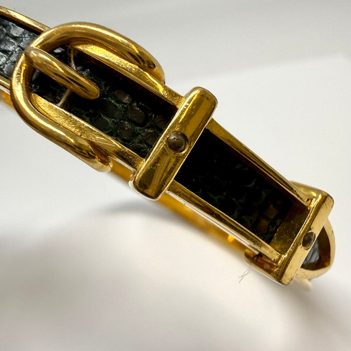 Hermes Narrow Lizard Bangle Bracelet