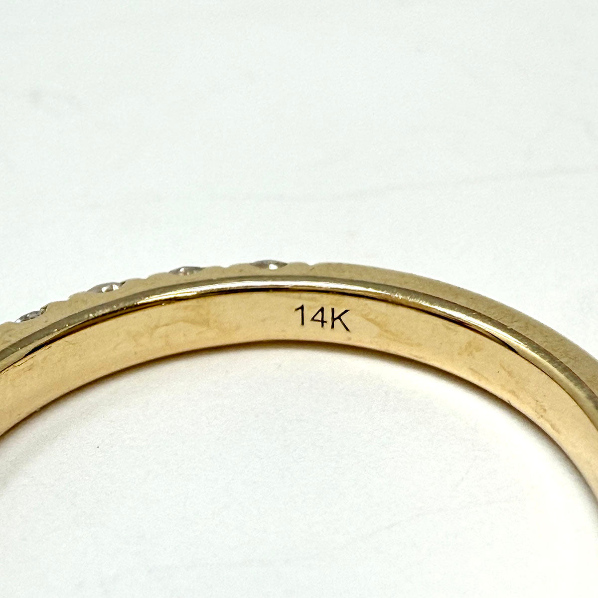 14K Yellow Gold Ring with Lab Grown Diamond