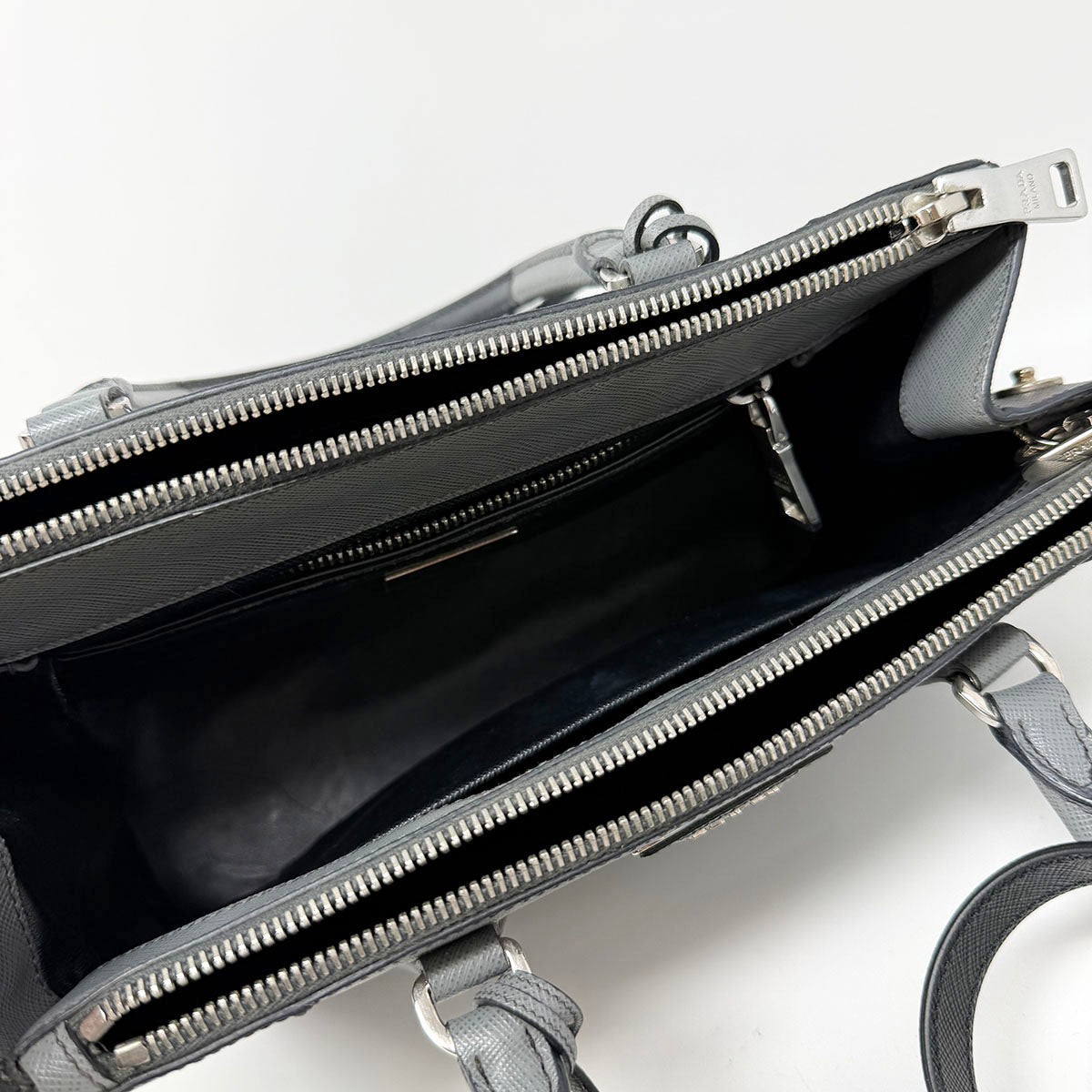 Prada Bicolor Double Zip Galleria Tote