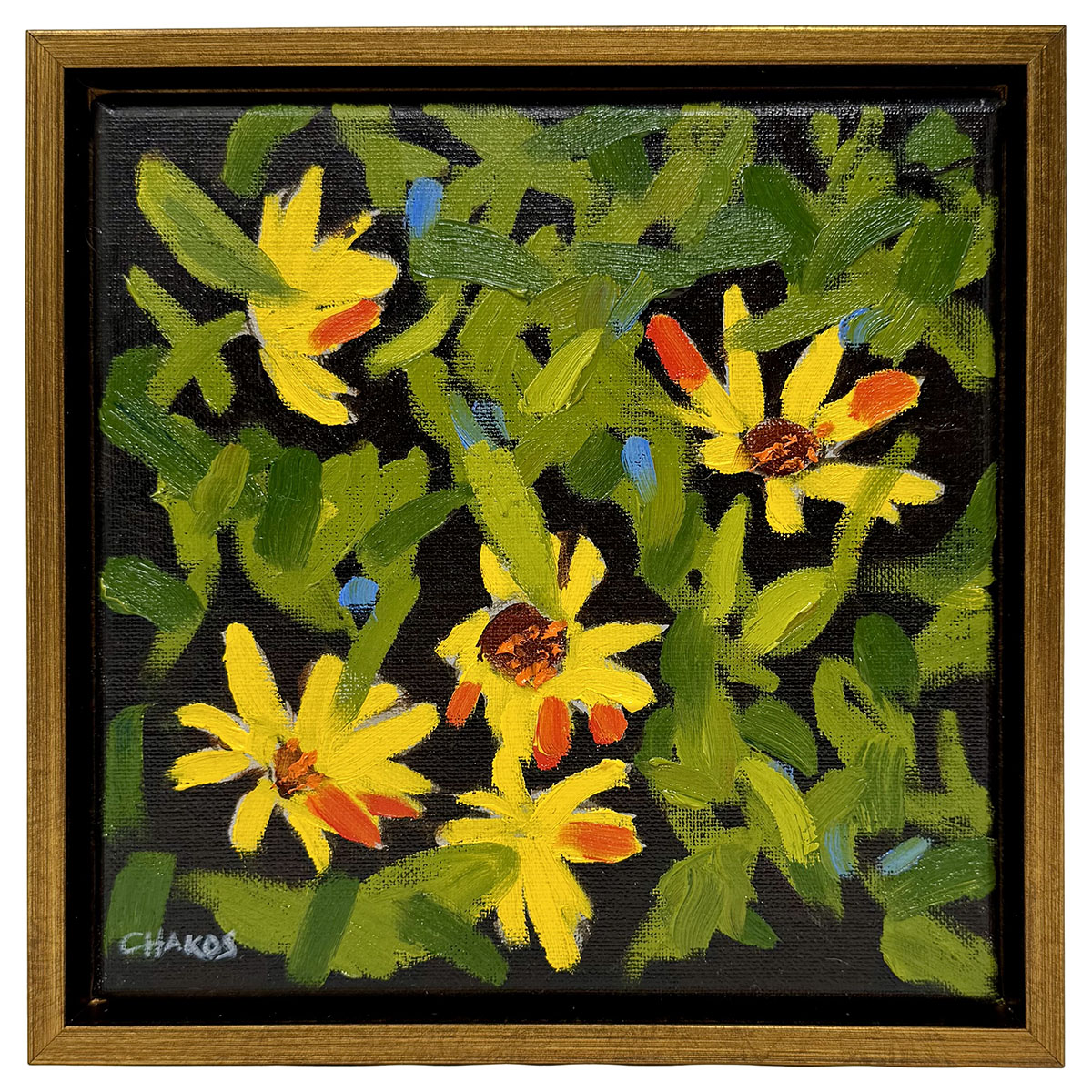 "Yellow Coreopsis" Painting Signed