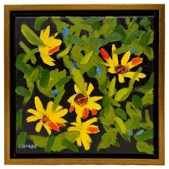 "Yellow Coreopsis" Painting Signed