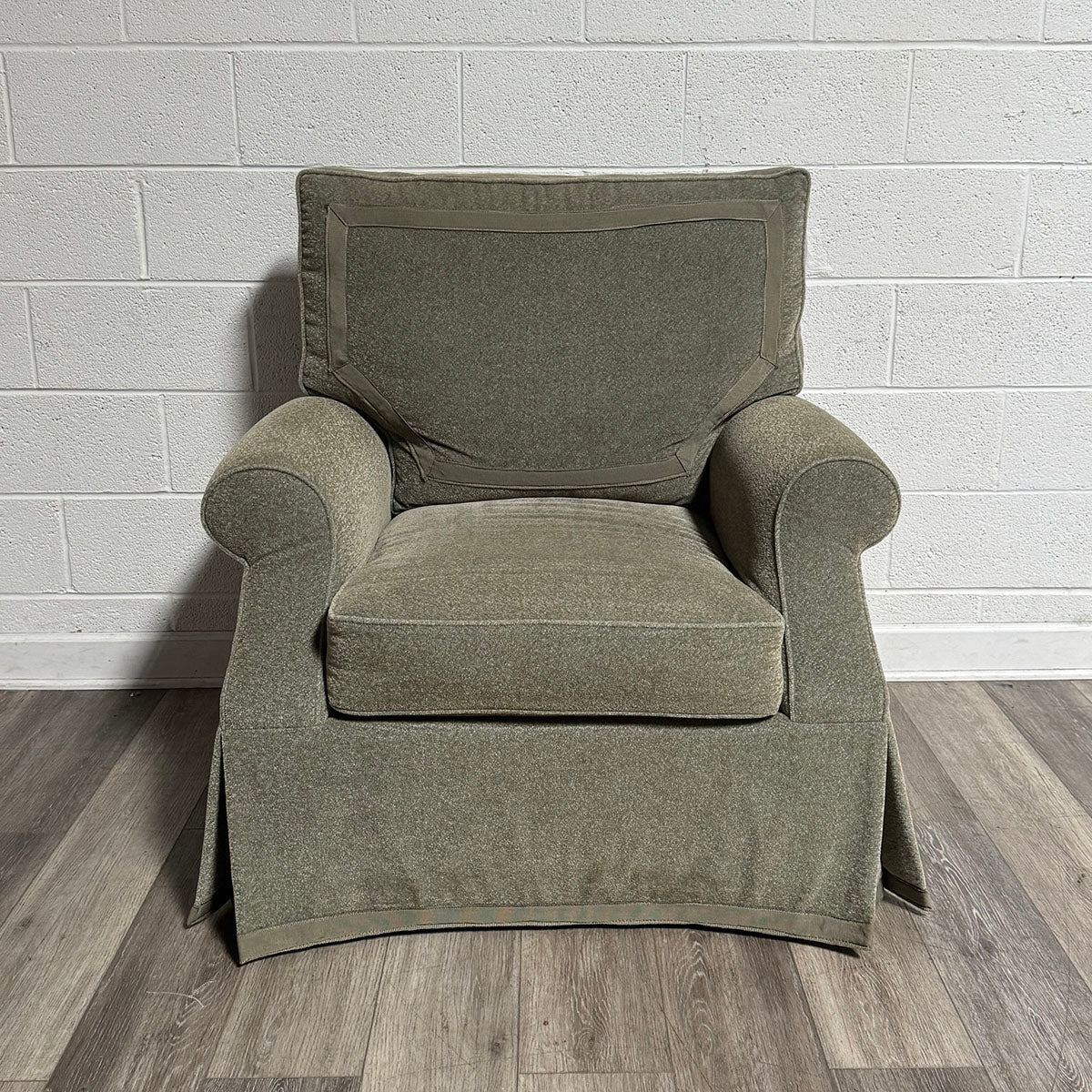 Green Upholstered Accent Chair