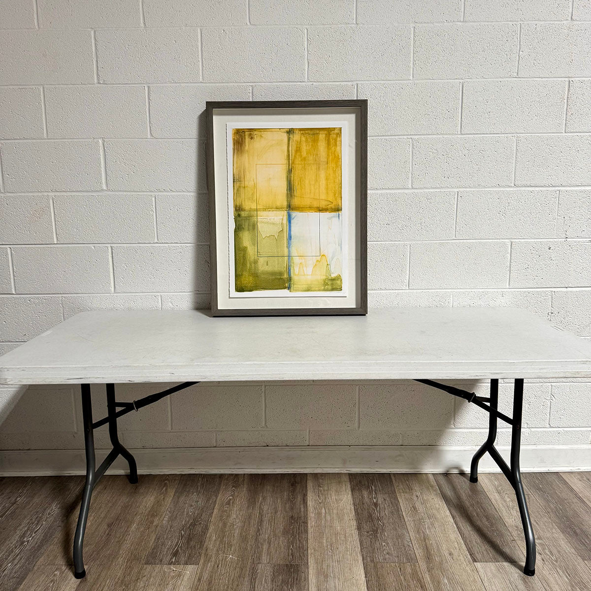 Framed Print Geometric Abstraction "Layered Rectangle"