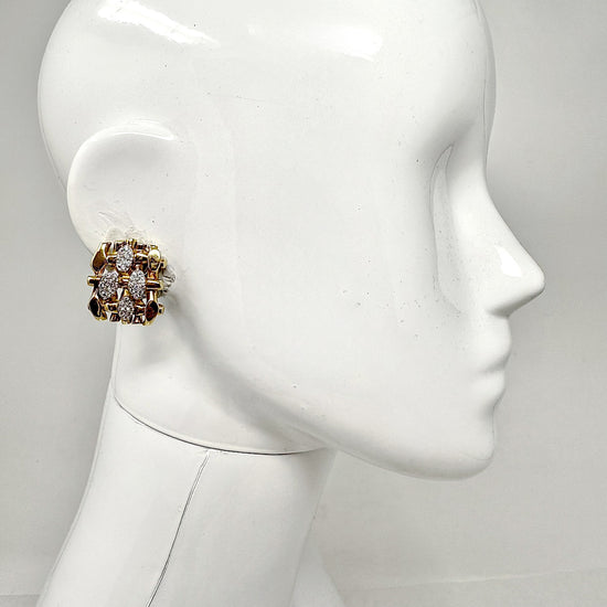 Susan Berman 18K Gold Clip-on Earrings with Diamonds