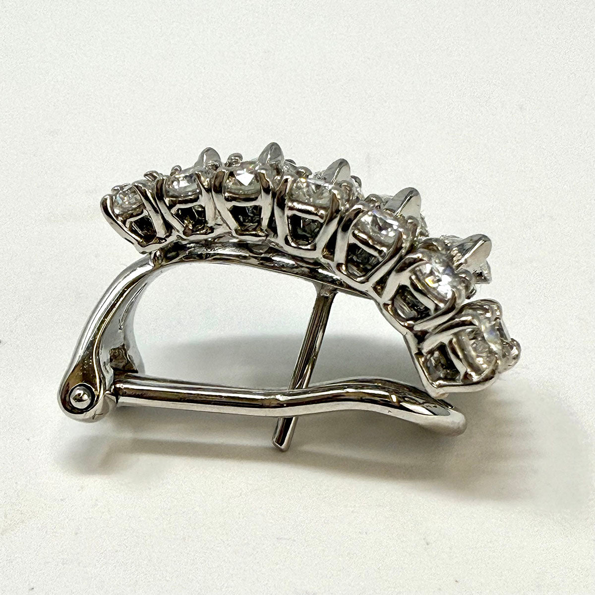 Hasbani 18K White Gold  Earrings with Diamonds