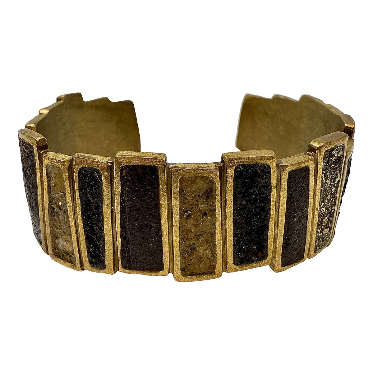David Urso Ladder Bracelet with Lava Rock Inlay