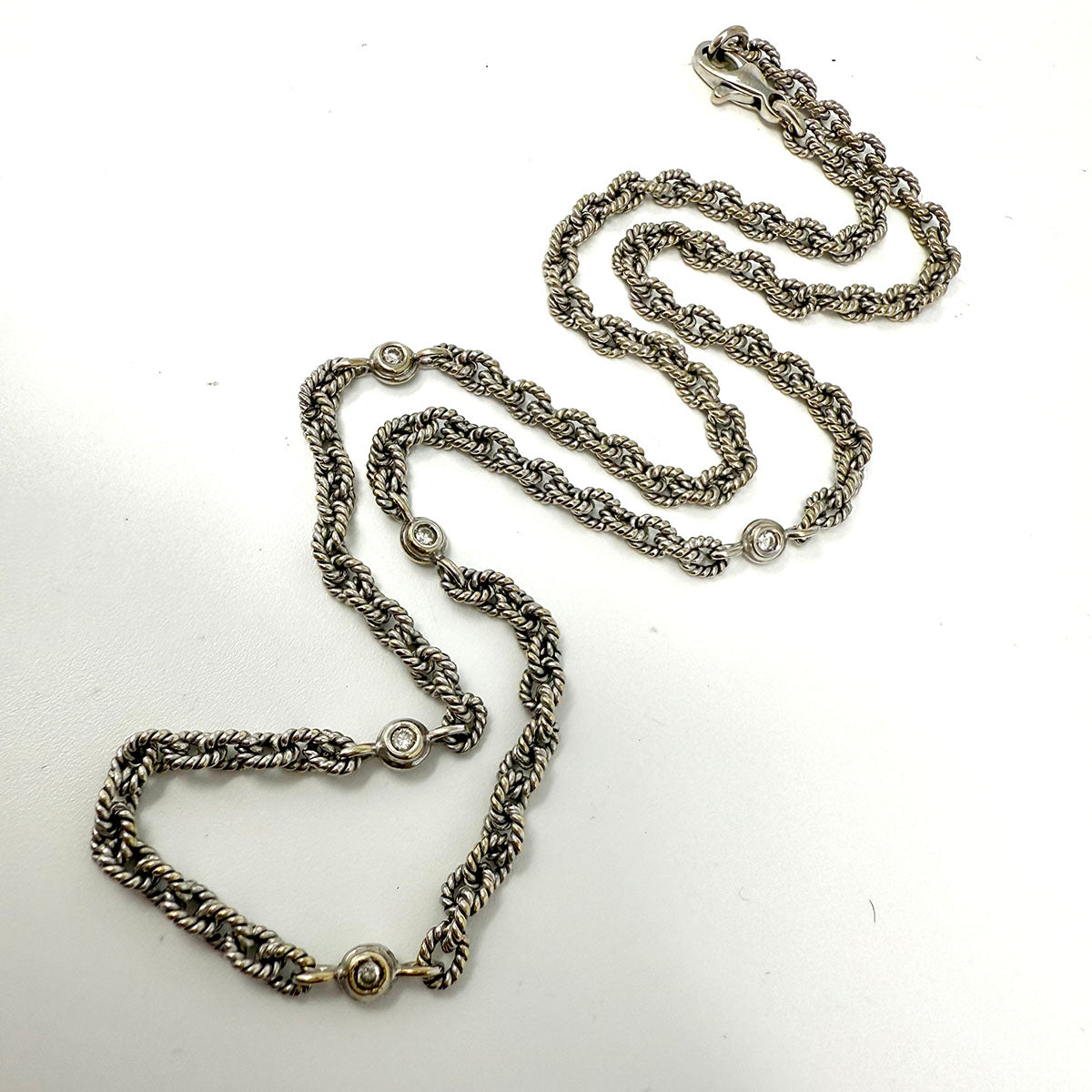 18K  Diamond Station Necklace