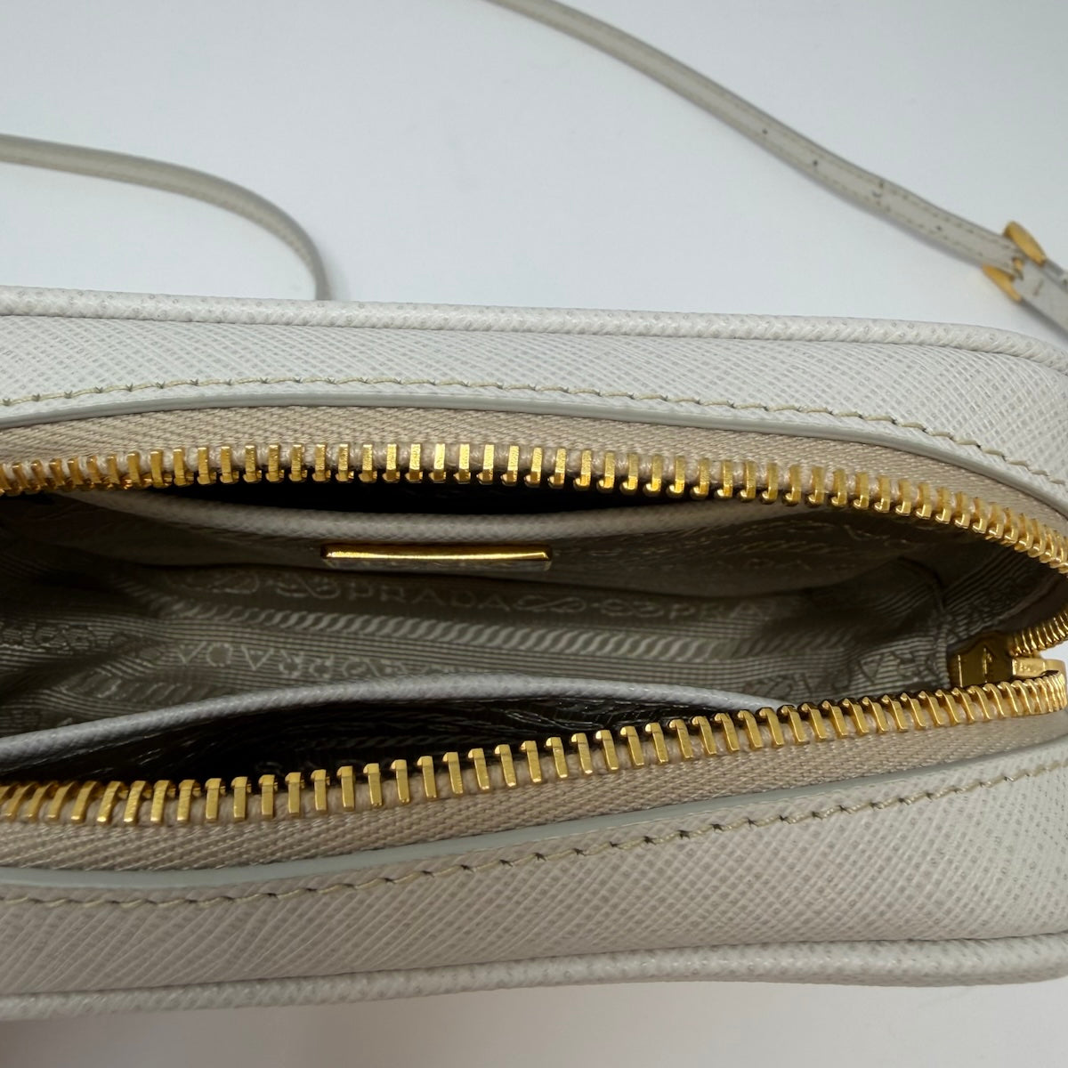 Prada Zip Leather Camera Bag
