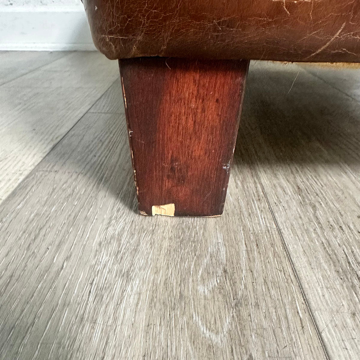 Distressed Leather Club Chair