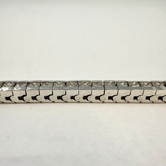 14K White Gold Diamond Tennis  Bracelet