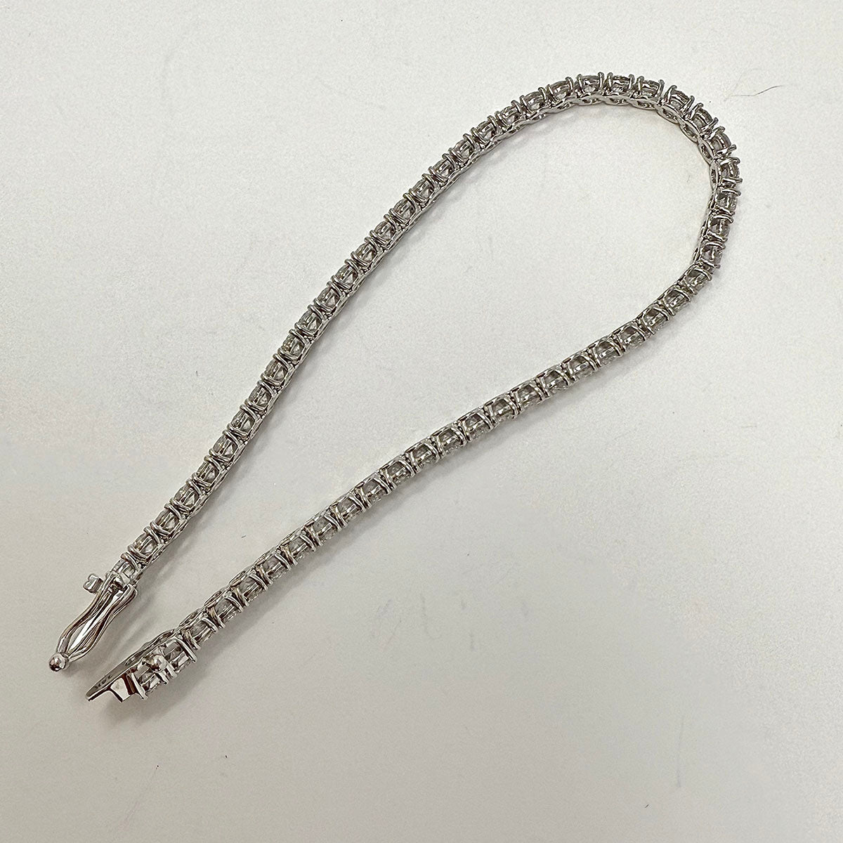 14K White Gold Lab Grown 6ct Diamond Tennis Bracelet