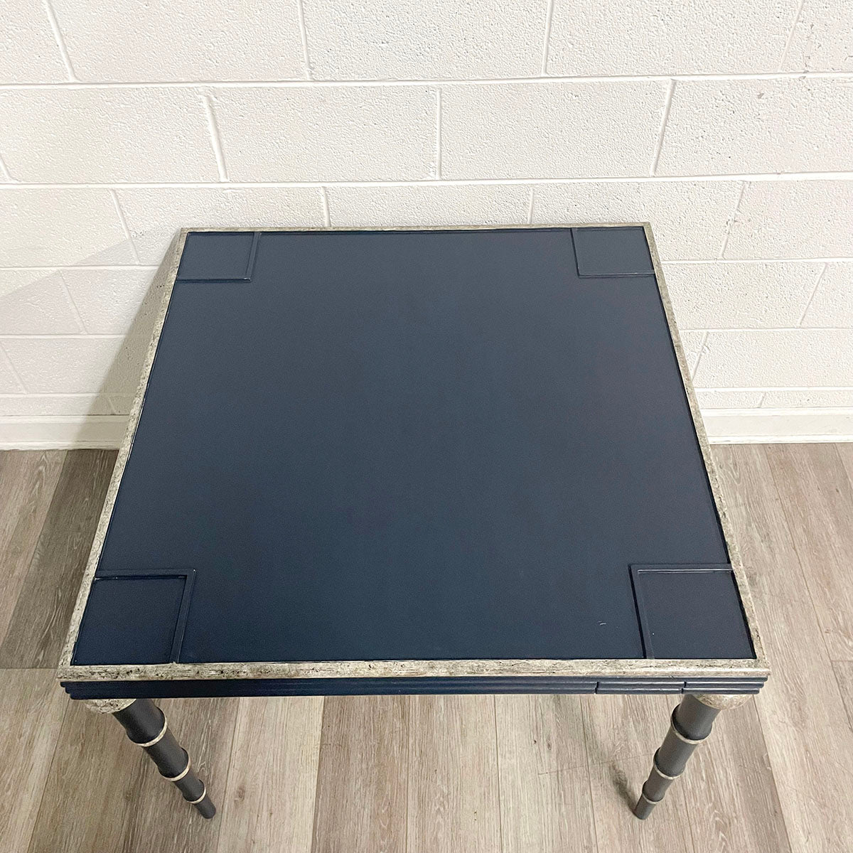 Blue Painted Wood Game Table