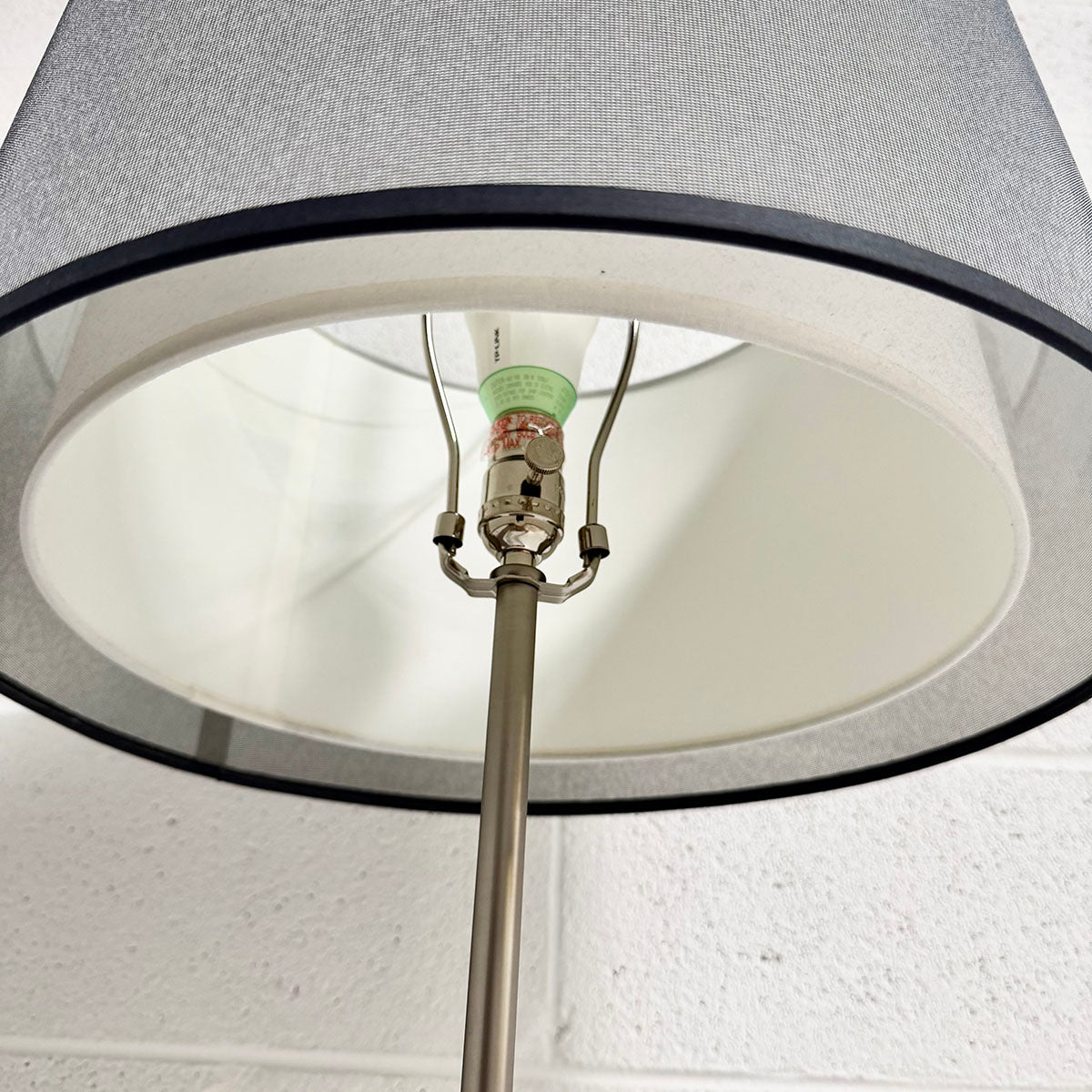 Matte Silver Metal Table Lamp