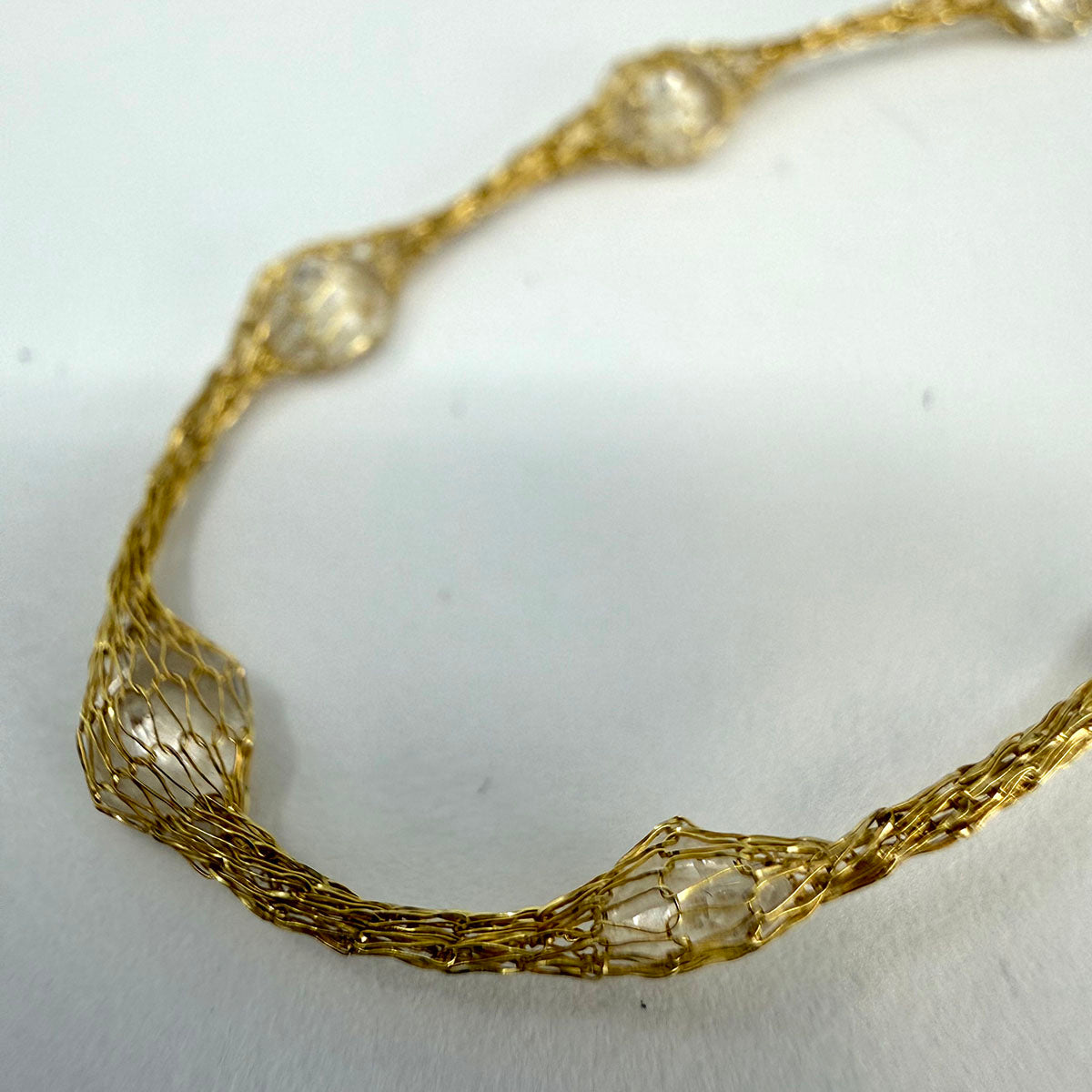 14K Station Necklace