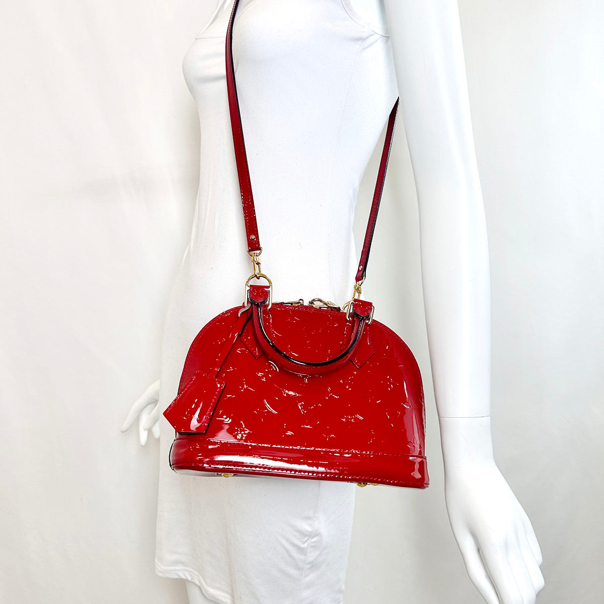 Louis Vuitton 2013 Monogram Vernis Alma BB Handle Bag