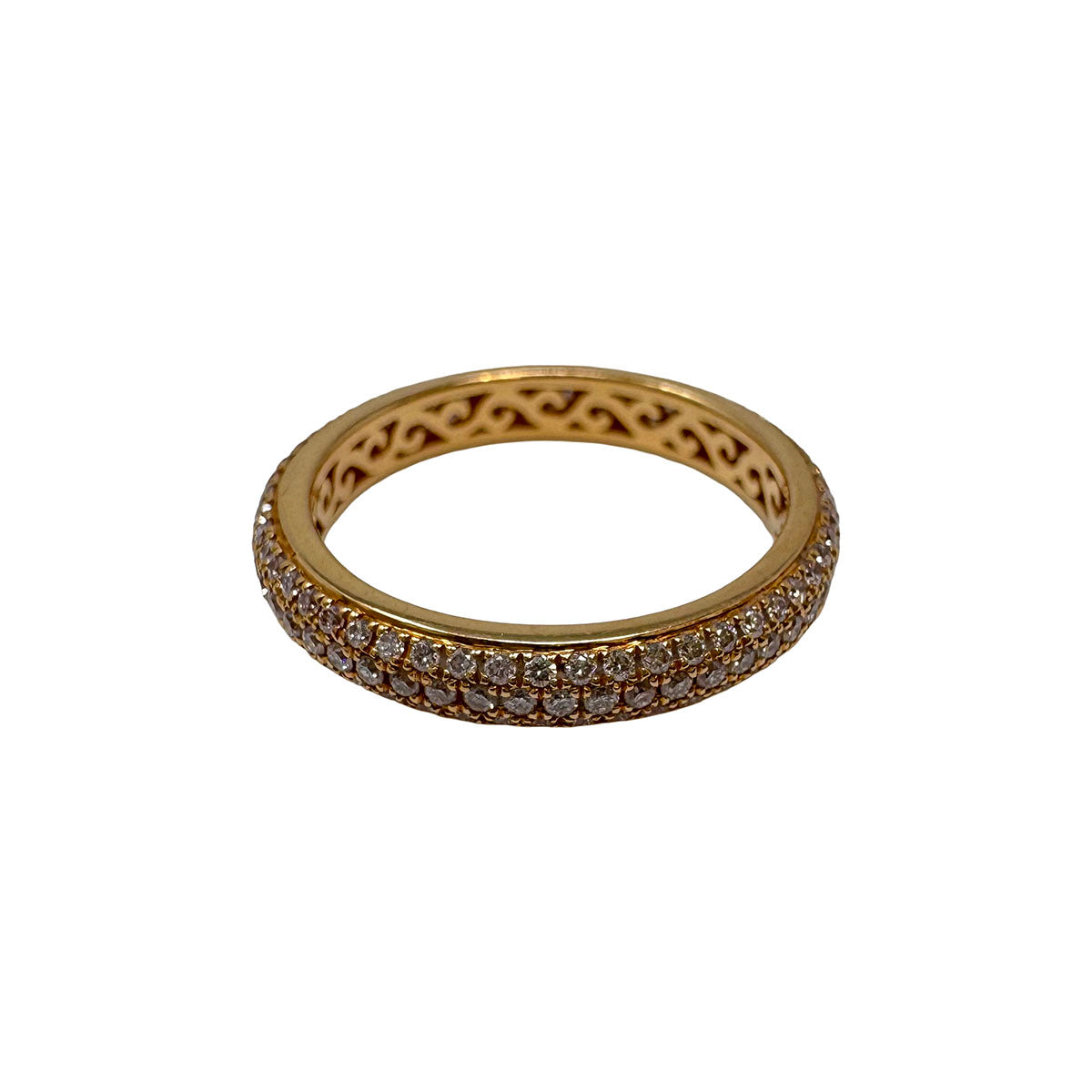 Wegganman 18K Rose Gold Pave Diamond Band