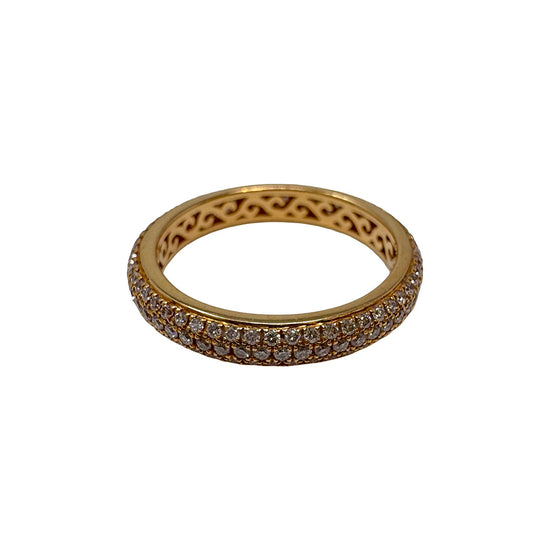 Wegganman 18K Rose Gold Pave Diamond Band