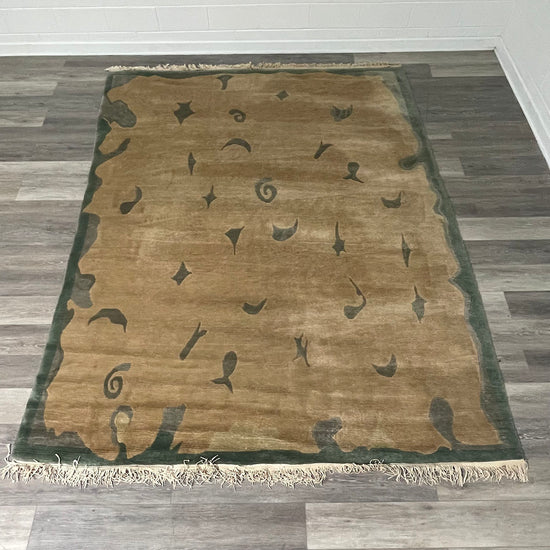 Sea Green & Brown Area Rug