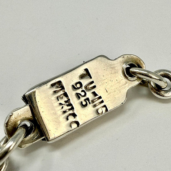 Sterling Silver Necklace with Abalone Inlay and Matching Earrings