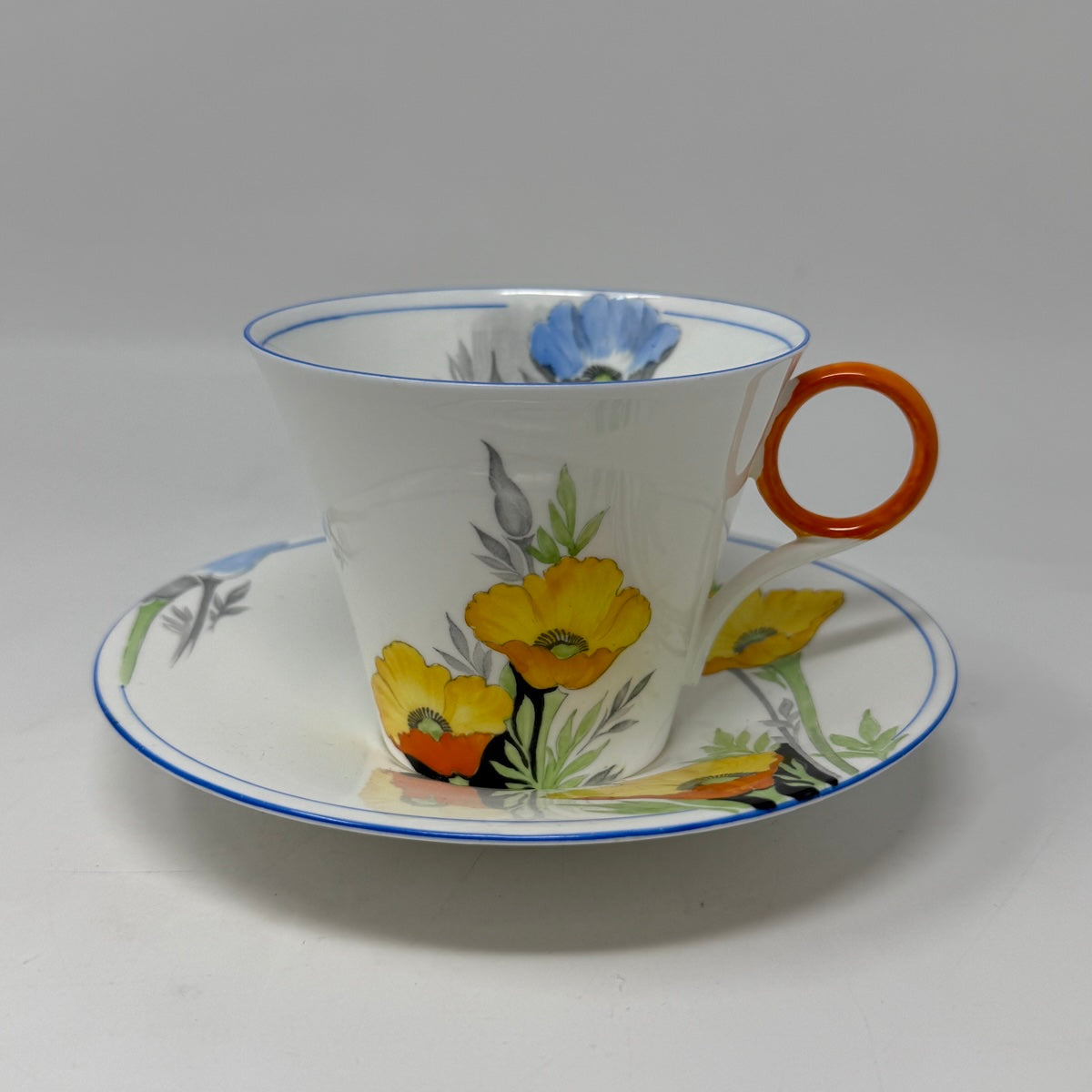 Shelley Poppy Porcelain Tea Set 18Pcs. Service for 4/4 Pcs