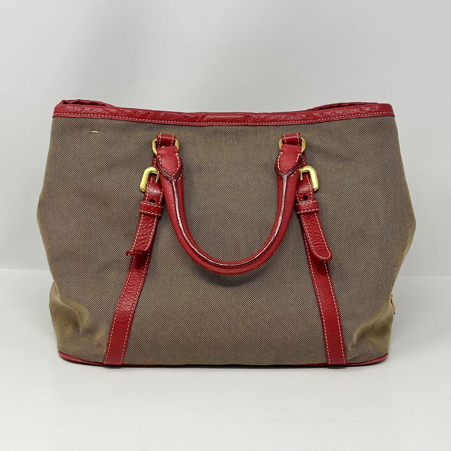Prada Logo Jacquard Tote