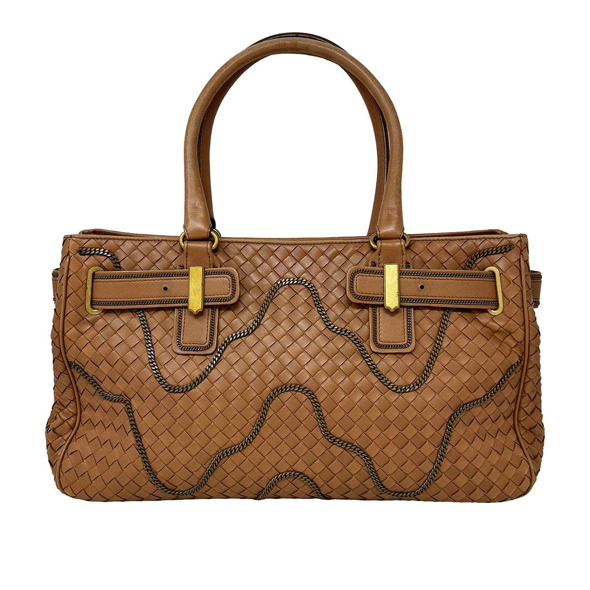 Bottega Veneta Intrecciato Tote with Chain Detail