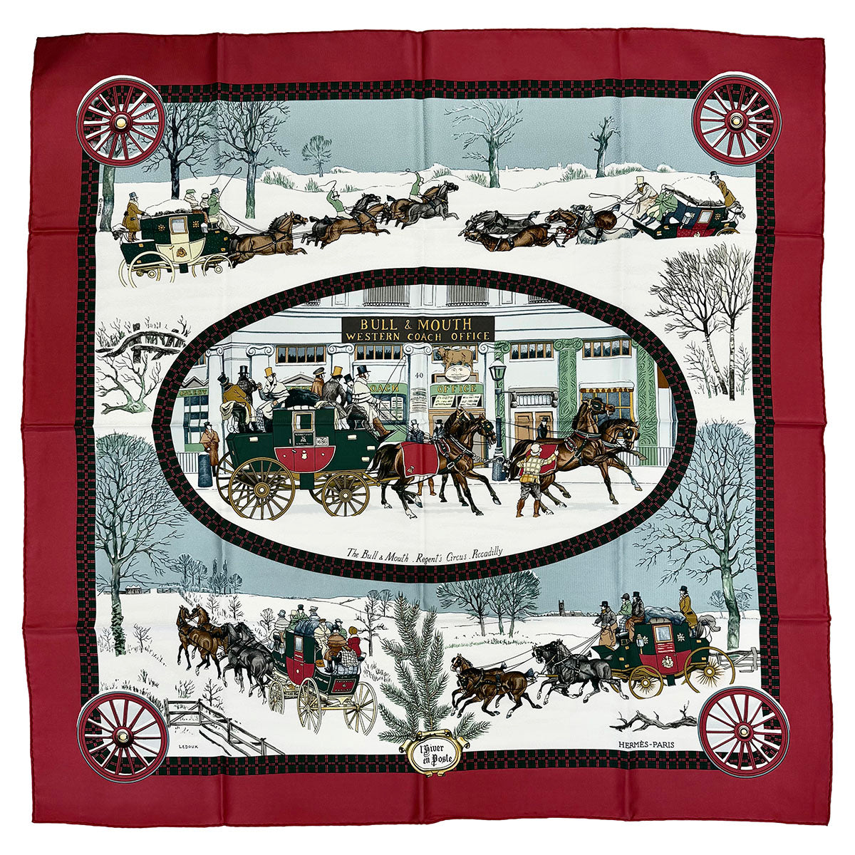 Hermes "L'Hiver en Poste" Scarf