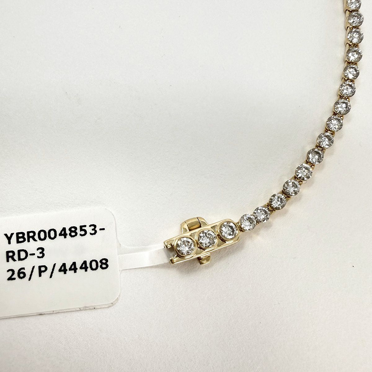 14K Gold Bracelet with Round, Marquise and  Emerald Cut Lab  Diamonds
