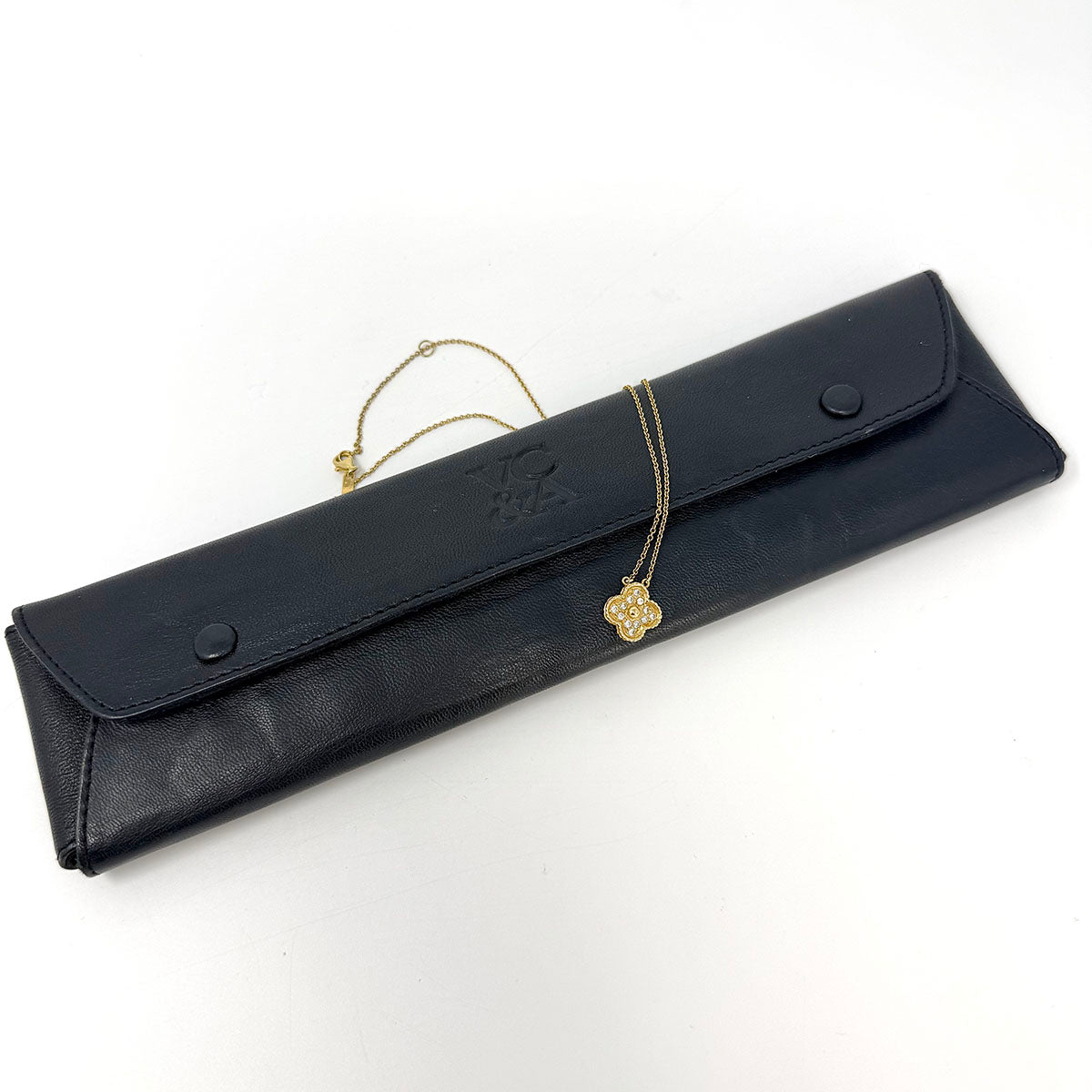 Van Cleef & Arpels Vintage Alhambra Diamond Pendant Necklace