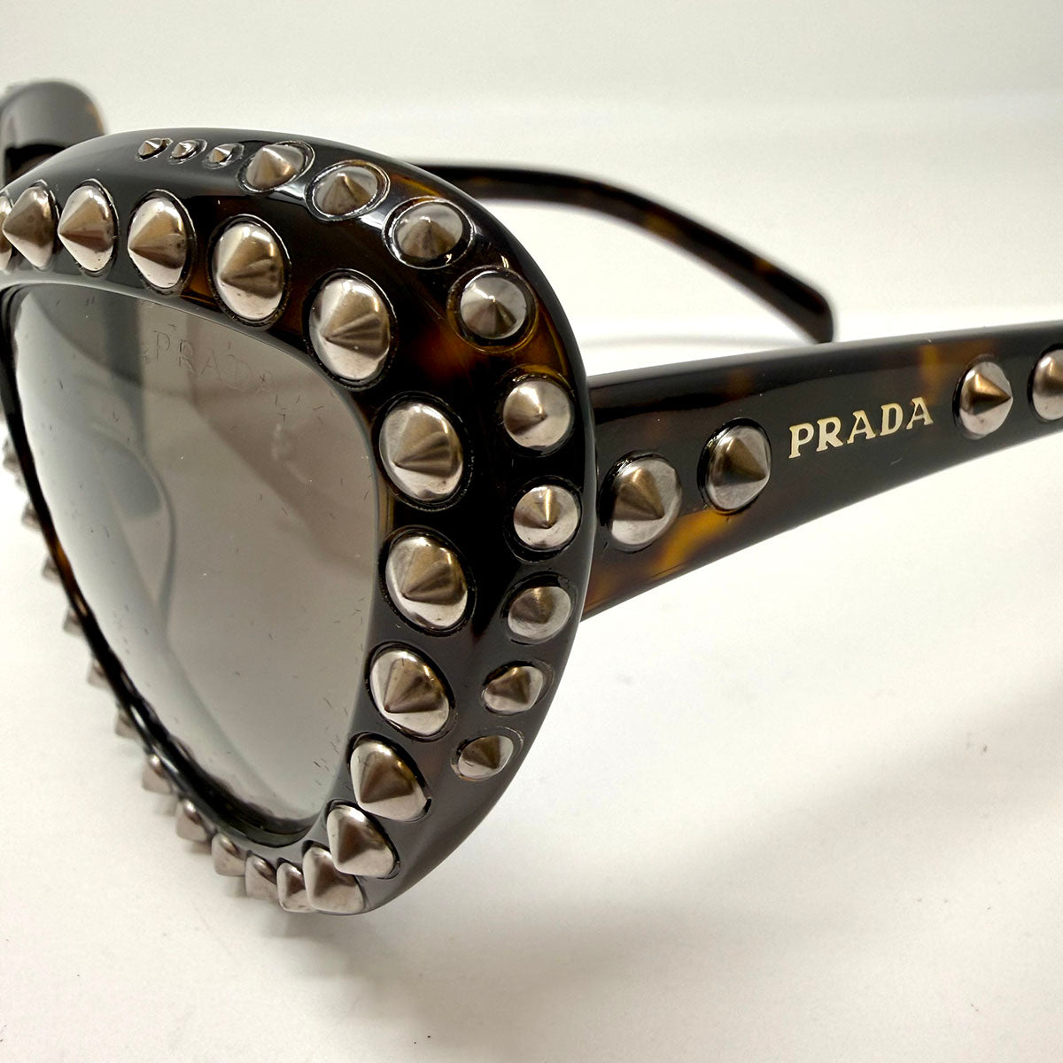 Prada Cat Eye Gradient Studded Sunglasses