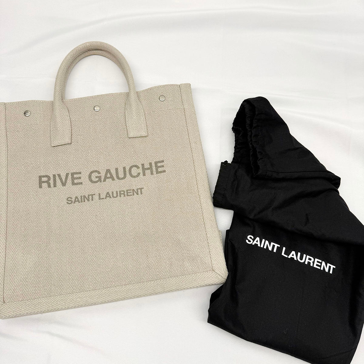 Saint Laurent "Rive Gauche" Canvas Vertical Tote