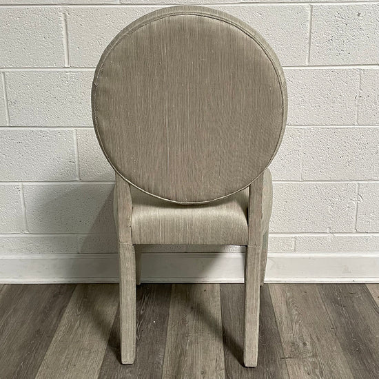 Set Of 4 Light Gray Upholstered Dining Chairs