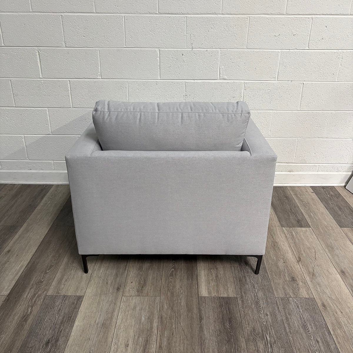 Pottery Barn Grey Upholstered Club Chair