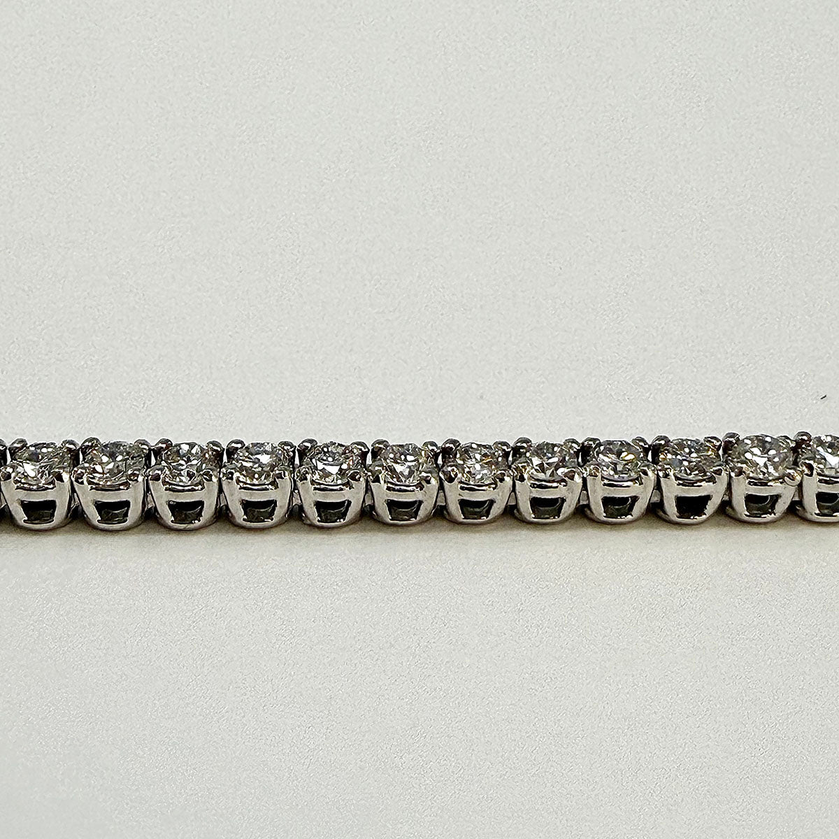 14K White Gold 4.25 ct.  Lab Grown Diamond Tennis Necklace